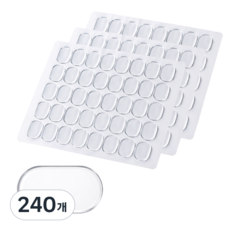 투명 양면 접착 패드 피규어 고정 스티커 미끄럼방지 젤 패드 소품 고정 테이프 13x8mm, 240개