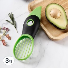 복복복 아보카도 슬라이서 1p 그린, 3-in-1, 3개