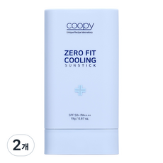 쿠피 끈적임없는 제로핏 즉각 쿨링 수분 선스틱 SPF50+ PA++++, 19g, 2개