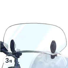 오토바이 윈드쉴드 전기종 클리어 보조 윈드스크린 코나츠, 3개