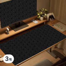생활방수 게이밍 키보드 마우스 장패드 400X900X3MM, 3개, 블랙