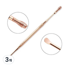정승프로덕츠 고급형 위생 스프링 귀파개 귀이개 귀지 제거 스프링 스텐, 로즈골드, 3개, 1개입