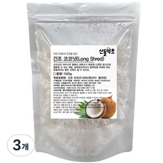 산들약초 건조 코코넛 슬라이스 롱 슈레드 글루텐프리 베이킹 재료 Desiccated Coconut Long Shred, 3개, 500g