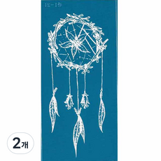 재사용 가능한 지워지는 셀프 헤나타투 도안 D-01~10, 2개, D-01