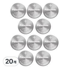 파나소닉 리튬 코인 건전지 CR1220, 1개입, 20개