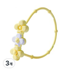 다이앤펫 해충방지 목걸이 모기 진드기 퇴치제, 3개, 3ml, 옐로우플라워 M