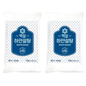 백설 하얀설탕, 3kg, 2개