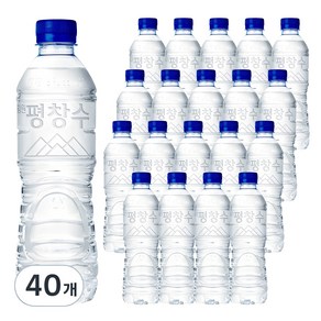 평창수 무라벨 생수, 500ml, 40개 - 국산생수