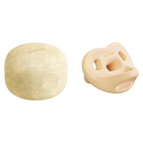모윰 올 실리콘 마카롱 쪽쪽이 노리개젖꼭지 + 전용 케이스, 1단계(1~3개월), 망고샤베트, 1세트