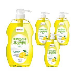 탐사 베이킹소다 주방세제 레몬향, 780ml, 4개 - 일반주방세제