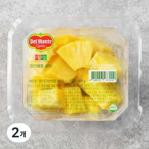 델몬트 파인애플, 400g, 2개 - 컵과일/후레쉬컷