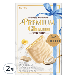 가나 프리미엄 랑드샤 크림치즈 치플레, 91g, 2개