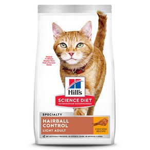 힐스사이언스다이어트 고양이 어덜트 기능성 사료, 헤어볼, 3.17kg, 1개