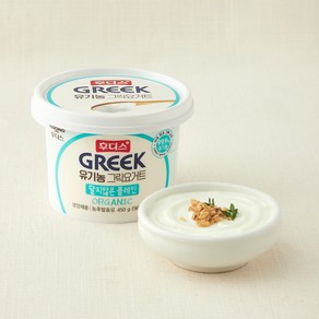 일동후디스 유기가공식품 인증 유기농 그릭요거트 달지않은 플레인, 450g, 1개