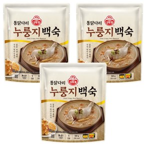 오뚜기 통닭다리 누룽지 백숙, 500g, 3개