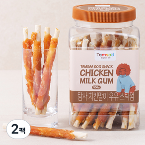 탐사 치킨말이 우유 스틱껌, 500g
