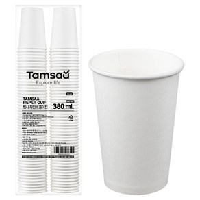 탐사 고평량 종이컵 무인쇄, 380ml
