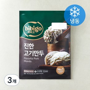 [로켓프레시] 비비고 얇은피 진한 고기만두 (냉동), 1.12kg, 3개