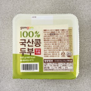 [로켓프레시] 곰곰 100% 국산콩 두부, 500g, 1개