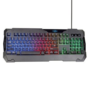 Gio Vikistyle 彩虹背光RGB 遊戲有線鍵盤, 黑色, ZIO-GK45 - 有線鍵盤