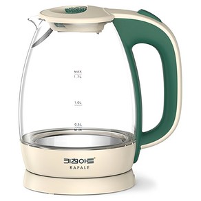 키친아트 라팔 스텐 304 그린티 유리 전기주전자, KAEK-D17GF, 1.7L