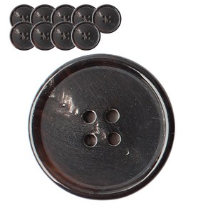 동화상가몰 소뿔단추1 18mm, 블랙점박이, 10개입