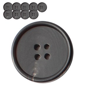 동화상가몰 소뿔단추1 18mm, 블랙무광, 10개입