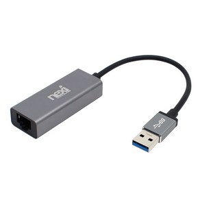 넥시 USB3.0 기가비트 이더넷 유선 랜카드 노트북용, N, UE30D(다크실버), 1개