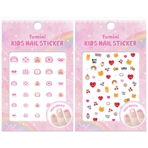 투미니 키즈 네일 스티커 2종 세트, T015 + T016, 1개
