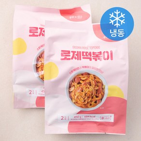 두끼 로제 떡볶이 (냉동) (밀떡), 450g, 2개