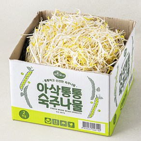 맑은물에 아삭통통 숙주나물, 2kg, 1박스