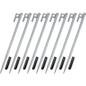 브리즈문 테이퍼링 고강도 단조팩 텐트팩 크롬 8p + 보관용 캡 세트, 30cm, 1세트