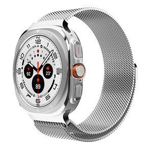 신지모루 애플워치 호환 밀레니즈 스트랩 밴드, 갤럭시워치 울트라 22mm / 47mm, 실버, 1개