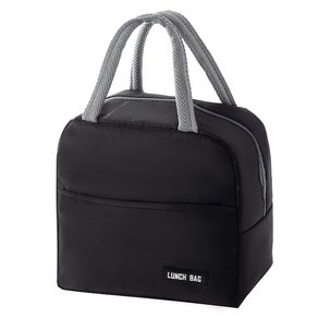 투그램플러스 직장인 런치 보냉백, 블랙, 1개