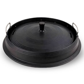 키친이레 무쇠주물 솥뚜껑 고기불판 세트, 32cm, 1세트