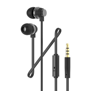 아이리버 aux 스테레오 유선 이어폰 커널형 3.5mm, 블랙