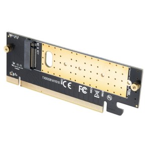 컴스 PCI Express 변환 컨버터 M.2 NVME Key M to PCI-E 16x 변환 카드 외장케이스형 방열판 써멀패드, BT254, 1개