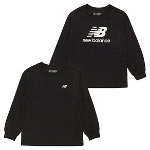 뉴발란스키즈 NK9BFB398U ESSENTIAL 긴팔 티셔츠 2종 세트, Black, 140, 1개