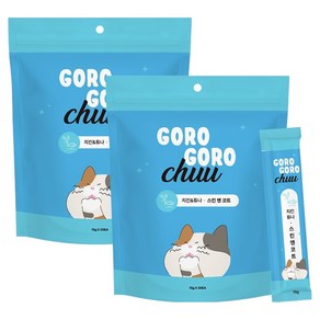고양이 츄 치킨 튜나 스킨 앤 코트 짜먹는 간식 30p, 450g, 2개, 혼합맛(닭가슴살/참치)