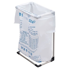 슬림 어반 스텐레스 종량제 봉투 거치대, 혼합색상, 50L, 1개