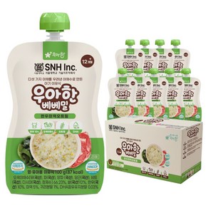 서울대 우아한 베베밀 아기이유식 한우미역오트밀, 100g, 10개, 혼합맛(한우/미역)