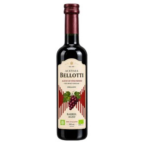 벨로티 배럴 숙성 유기농 레드 와인 비니거, 500ml, 1개