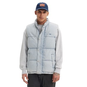 리바이스 남성용 록리지 패딩 베스트 A8556-0002, LIGHT INDIGO, L(100), 1개