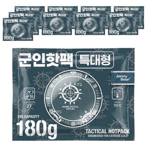 쟈니베어 군인 핫팩 특대형, 180g, 10개