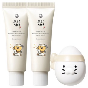 조선미녀 춘식이 콜라보 맑은쌀 선크림 50ml x 2p + 기획 스트레스볼 세트, 2개