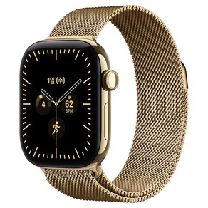 Apple 2026 애플워치 시리즈 12, 래디언트 골드 밀레니즈 루프, 42mm, GPS+Cellular, 티타늄, Free, 1개