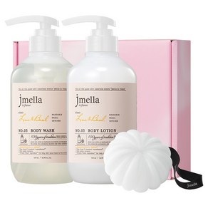 제이멜라 라임 앤 바질 바디워시 500ml + 로션 500ml + 샤워볼 선물세트, 1세트