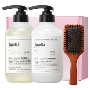 제이멜라 블루밍 피오니 샴푸 500ml + 트리트먼트 500ml + 헤어브러쉬 선물세트, 1세트