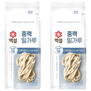 백설 중력 밀가루, 1kg, 2개