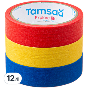 탐사 원색 칼라마스킹 테이프 25mm x 13m